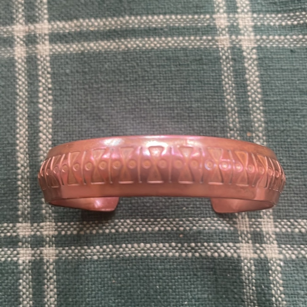 Adjustable Genuine Copper Bangle - image 5